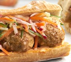 Pork Meatball Banh Mi Sandwiches image