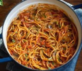 One Pot Mushroom Spaghetti image