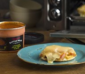 Open-Faced Ham & Cheese image