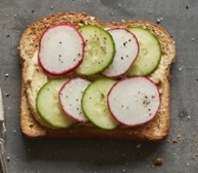 Hummus Veggie Toast image