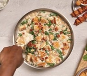 Italian Chicken Skillet with Spinach and Bacon image