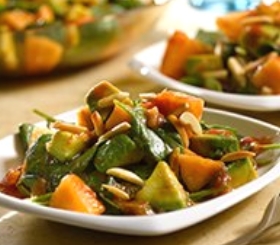 Avocado Melon Salad & Picante Honey Dressing image
