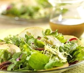 Mixed Field Greens, Asian Pears & Pecans Salad image