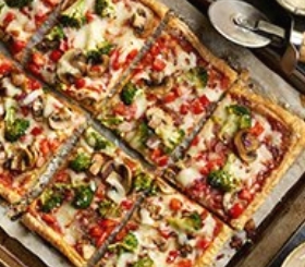 Puff Pastry Vegetable Pizza image