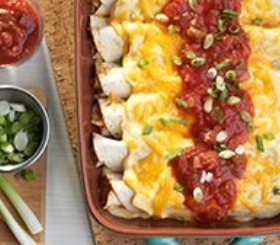 Chicken Enchiladas with Creamy Green Chile Sauce image