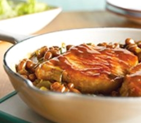 Skillet Pork Chops & Beans image