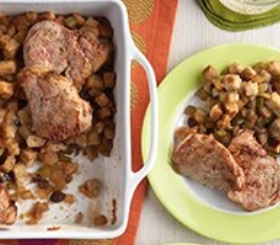 Baked Pork with Apple Raisin Stuffing image