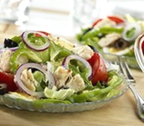 Garden Salad with Chicken, Egg and Olives image