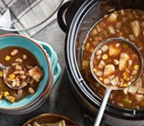 Slow Cooked Southwestern Chicken & White Bean Soup image