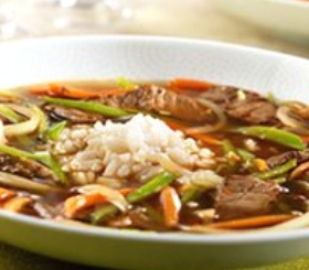 Spicy Asian Beef & Snow Pea Soup image