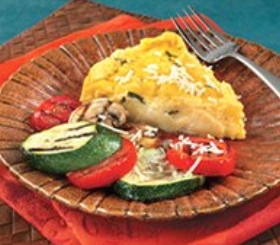 Basil Cheese Polenta Wedges image
