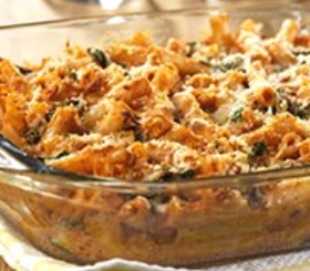 Three-Cheese Baked Ziti with Spinach image