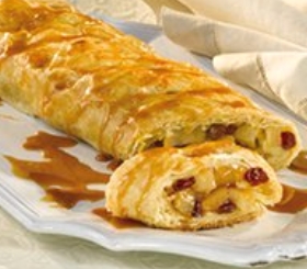 Pear & Cranberry Strudel with Caramel Sauce image