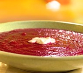 Oven-Roasted Beet Soup with Orange Cream image