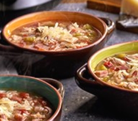 Slow Cooker Chicken Asopao with Smoked Ham and Manchego Cheese image